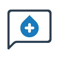 Obraz premium Medical health chat icon