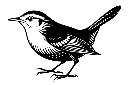recommend clip art: wren silhouette vector illustration
