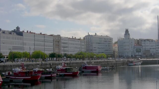 Avenida la Marina,  La Marina Park, Parque La Marina, A Coru&ntilde;a, Galicia, Spain