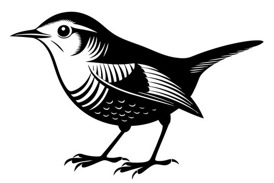 recommend clip art: wren silhouette vector illustration