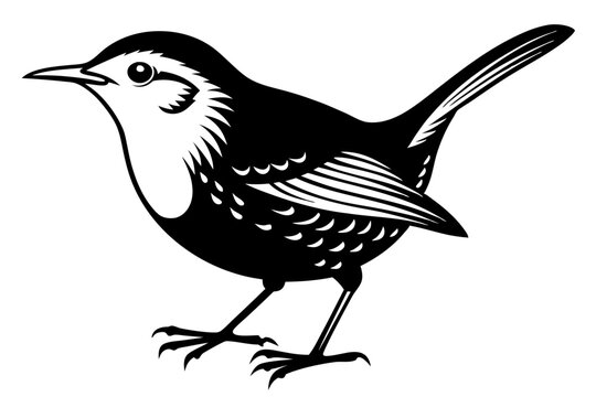 recommend clip art: wren silhouette vector illustration