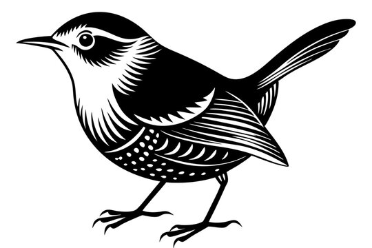 recommend clip art: wren silhouette vector illustration