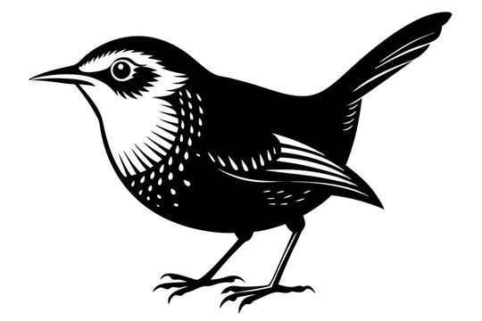 recommend clip art: wren silhouette vector illustration