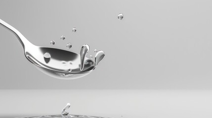 Water Droplet Splashing on Spoon