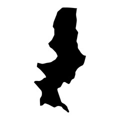 Torghar district map, administrative division of Pakistan. Vector illustration.