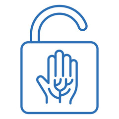 Obraz premium 静脈認証。生体認証の編集可能な線のベクターアイコンイラスト