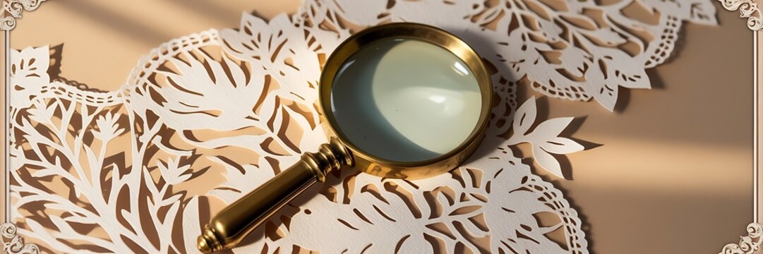 Business assessment and audit. Magnifying glass on a financial report.
