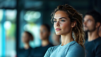Pensive Young Woman Gazes Through Window in Moody Lighting