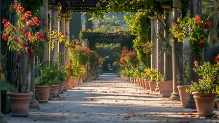 Botanical Garden of the University of Granada Jardin Botanico  Granada Andalusia Spain : Generative AI