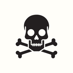 "Edgy Skull Shadow Vector Design"