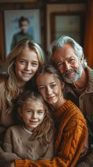 Family posing for a picture together