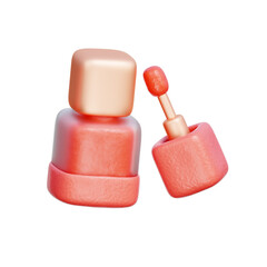 Lip Gloss, Beauty Cosmetic products, Makeup and skincare, 3D rendering.