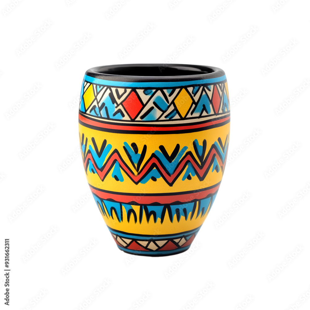 Poster Kwanzaa unity cup adorned with traditional patterns and vibrant colors isolated on transparent background cultural symbol 