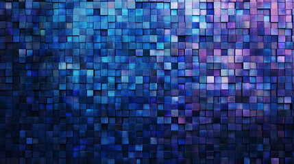 Fototapeta premium Abstract blue mosaic background.