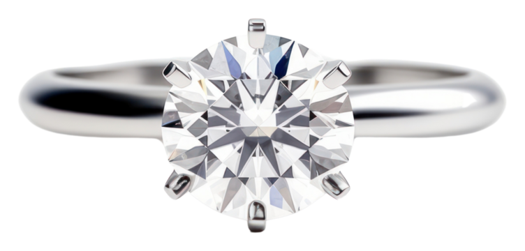 PNG Diamond ring platinum gemstone transparent background