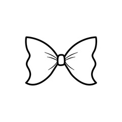 Hand drawn ribbon bow vector illustration