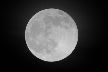 a Full Moon with dark , Super full moon with dark background.