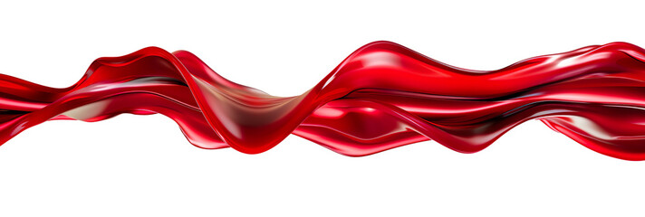 Swirling red blood wave in motion, perfect for Halloween designs. Splashing blood on transparent background. Can be used as header footer or divider. Panoramic banner.