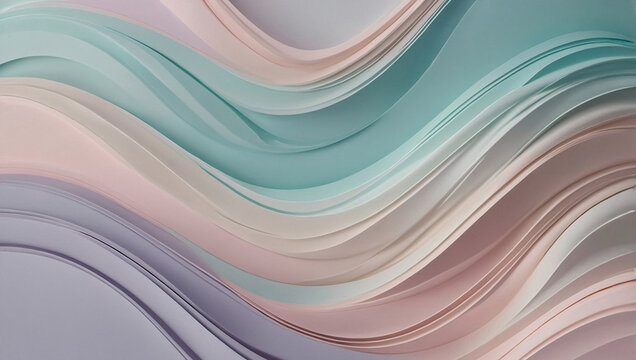 A simle abstract wallpaper with gentle waves in soft colours