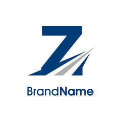 Simple Initial Z Road Logo