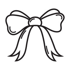 Bunt Doodle. The black line depicts a festive tied bow.