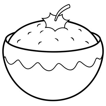 recommend clip art: Dulce de Coco line art vector illustration