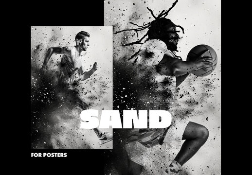 Dust Powder Poster Photo Effect Mockup With Generative AI