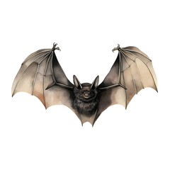 Fearsome Bat Creature in Dramatic Watercolor Art