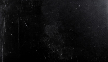 White scratches and dust on black background. Old dirty glass.