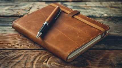Brown notebook diary