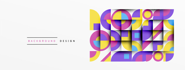 Modern geometrical abstract background - circles. Business or technology presentation design