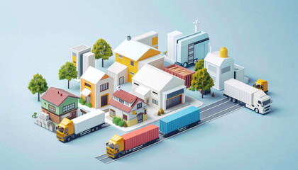 Obraz premium Concept business, logistique, industrie et économie
