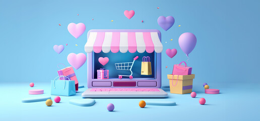 concept e-commerce achat en ligne pour une boutique en ligne