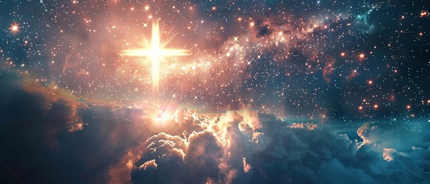 Christian Faith concept of Eternal Echoes beautiful background.