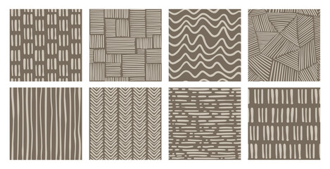 Abstract pattern set. Perfect abstract seamless pattern with minimalistic organic line for printing on fabric or textiles.