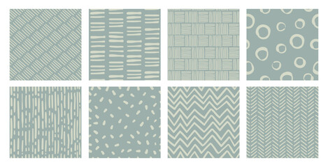 Abstract pattern set. Perfect abstract seamless pattern with minimalistic organic line for printing on fabric or textiles.