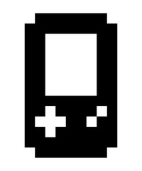 Obraz premium game boy pixel art design. sticker retro cartoon pixel.