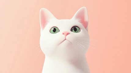 Whimsical Cat with Glowing Eyes