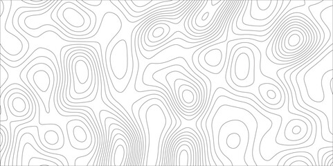 Ocean topographic line map with curvy wave isolines vector illustration. Abstract topographic contours map background, Vector contour topographic map. Cartography texture abstract banner use.   © Kainat 