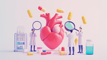 医療イメージ　心臓の検査と治療