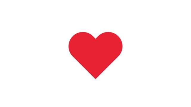 red heart icon on white background