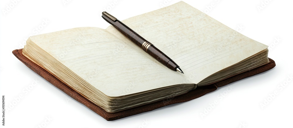 Poster diary set against a white background. with copy space image. Place for adding text or design