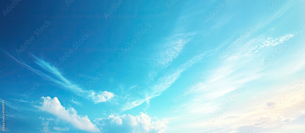 Aufkleber Vivid blue sky with a color gradient. with copy space image. Place for adding text or design