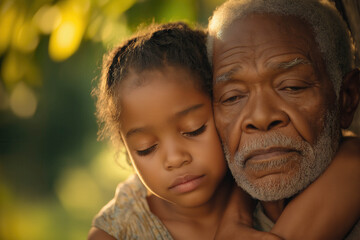 Fototapeta premium Sad African American Family