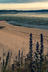 sunset on the beach Saint-Jacut