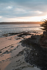 sunset on the beach Saint-Jacut