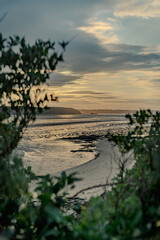 sunset on the beach Saint-Jacut