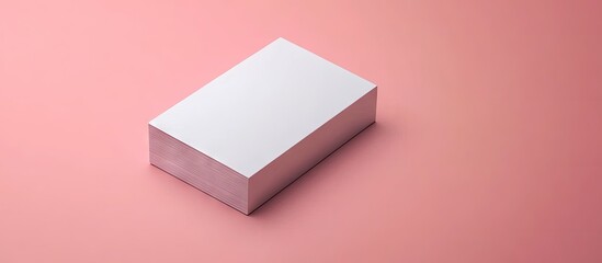 Images of business cards Mock up for corporate identity set against a pink background Suitable for presentations and portfolios of graphic designers. with copy space image
