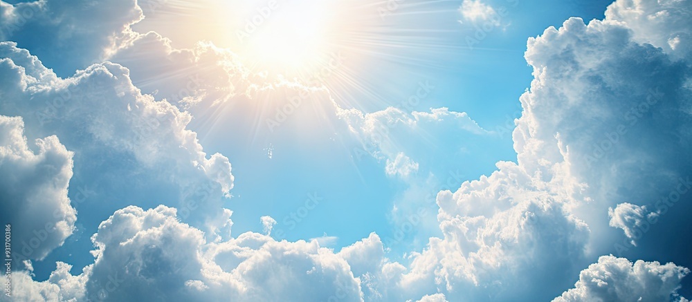 Aufkleber sky featuring clouds and sunlight gorgeous backdrop copyspace