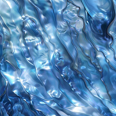 Shiny pearl blue background with waves